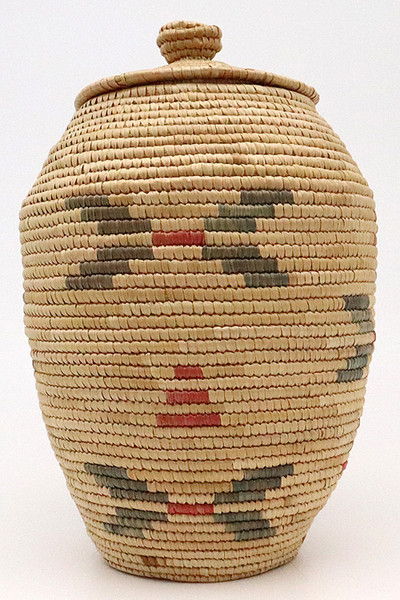 Native American Yupik Woven Basket - Hand Woven Basket  