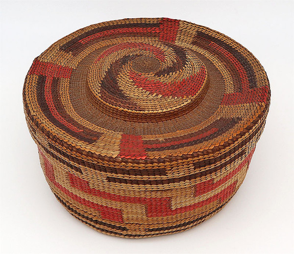 Tlingit Rattletop Basket - Hand Woven Basket  