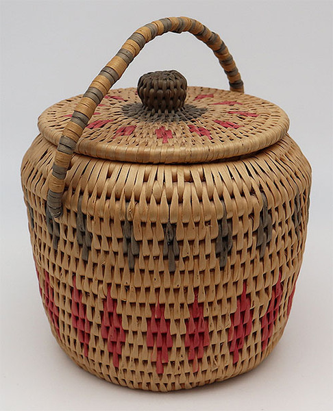 Athabascan Willow Root Basket  - Hand Woven Basket  