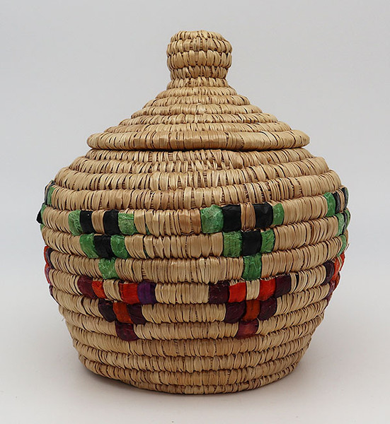 Native American Yupik Basket - Hand Woven Basket  