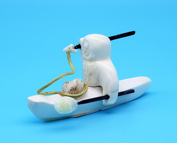 Kayaker | Alaskan Ivory Carving 