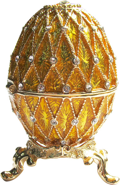 Egg "Net" - Yellow Lg | Faberge Style Egg