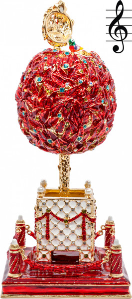 Bay Tree Faberge Style Egg red 