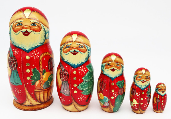Russian Ded Moroz | Matryoshka / Nevalashka Doll