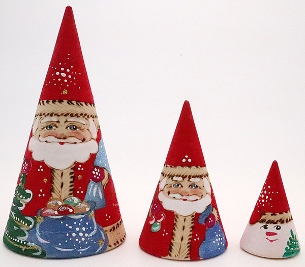 Cone Santa Matryoshka Doll | Matryoshka / Nevalashka Doll