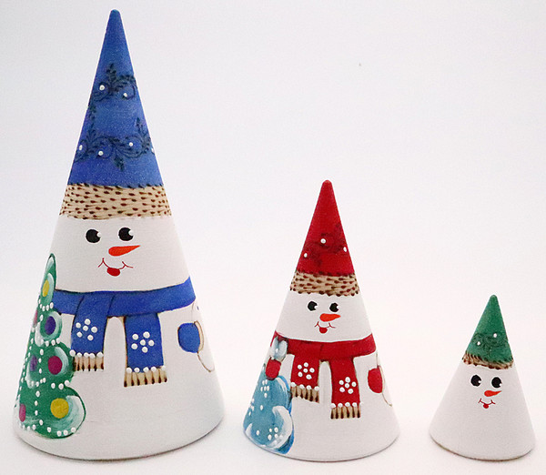 Cone Snowman Matryoshka Doll | Matryoshka / Nevalashka Doll