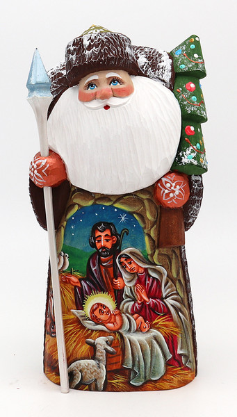 Nativity Scene On Russian Santa Claus | Grandfather Frost / Russian Santa Claus