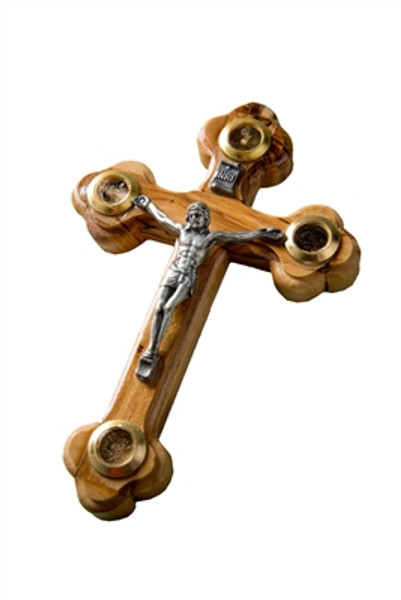 Orthodox Crucifix with Glass Windows - 5"