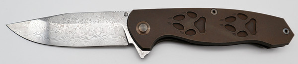 Cheburkov "Wolf" Damascus Folding Knife
