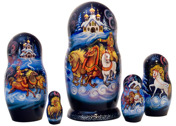 Winter Troika | Traditional Matryoshka Nesting Doll