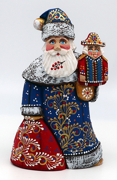 Grandfather Frost with Nutcracker - Blue Coat| Grandfather Frost / Russian Santa Claus