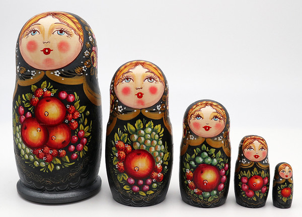 Apples and Strawberries | Fine Art Matryoshka Nesting Doll