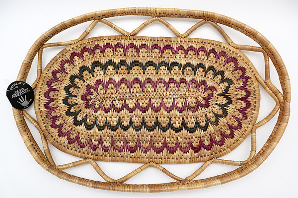 Traditional Yupik Hand Woven Tray by Elaine Moses