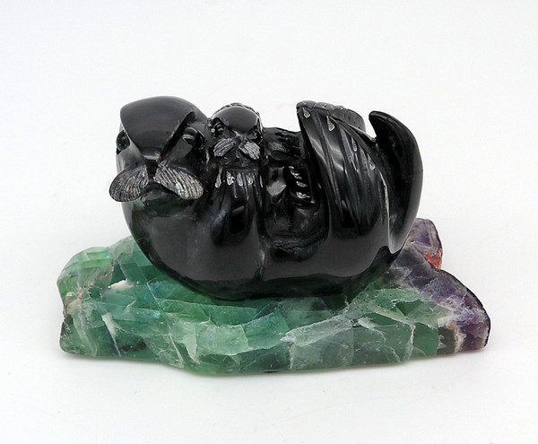 Sea Otter with a Pup | Bone and Antler Carvings