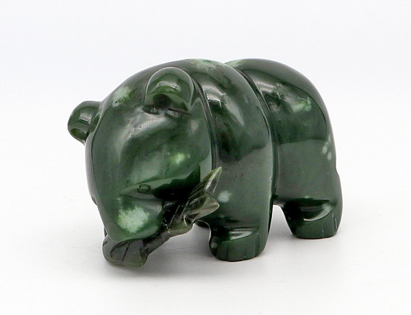 Jade Fishing Bear | Gemstone Carvings