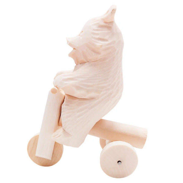 Bogorodsk Toys - A Bear on a Bicycle | Russian Souvenirs