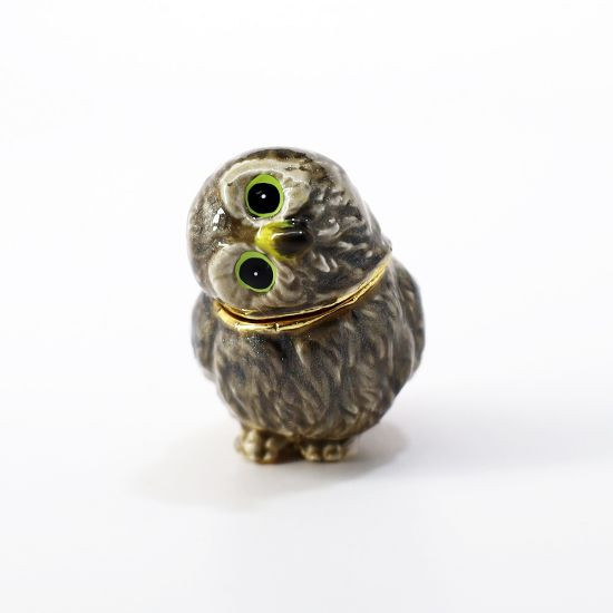Curious Owl Miniature | Bejeweled Enamel Boxes