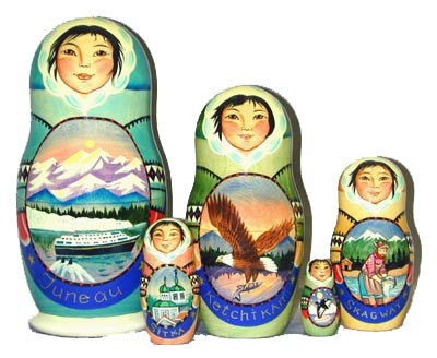 Inside Passage | Alaska Theme Matryoshka Nesting Doll