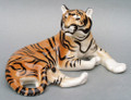 Lying Tiger, Rare collectible Russian Porcelain