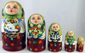 Girl with Kitten in the Basket | Traditional Matryoshka Nesting Doll