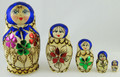 Small 5 Nest Wood Burned Assorted Doll | Traditional Matryoshka Nesting Doll