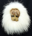 Child Mask II by Charlene Killbear | Alaska Whalebone / Fur Mask