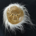 Spirit Mask with Polar Bear Fur | Alaska Whalebone / Fur Mask