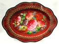 Floral Fantasy - Medium Red Tray | Zhostovo Tray