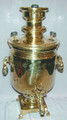 The body of the samovar is in excellent condition with some minor mineral deposit in the interior due to use. The samovar measures approximately 51cm high and has a volume of approximately 7 liters.