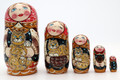 Village Girl with Red Cat - Red Scarf | Traditional Matryoshka Nesting Doll