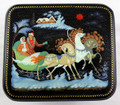 Winter Troika Ride by Lisin | Palekh Lacquer Box