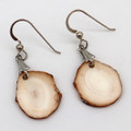 Fossil Walrus Ivory Discs Earrings  | Robert Cutler's Bowls and Jewelry