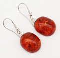 Cognac Baltic Amber Earrings - Lydia