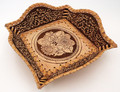 Birch Bark Snack Tray/Bread Basket - "Sunflowers" | Siberian Birch Bark