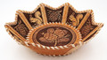 Birch Bark Snack Tray/Bread Basket - "Pine Cones" | Siberian Birch Bark