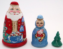 Santa with Christmas Tree | Traditional Matryoshka Nesting Doll