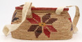 Native American Yupik Woven Lidded Basket-Purse - Hand Woven Basket  