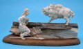 Boar Hunt | Fossil Ivory Carving - SOLD