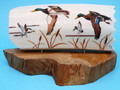 Mallards Scrimshaw by Richard Freeman