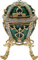 Faberge Style Egg with an Arrow |Green