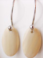 Mammoth Ivory Oval Sterling Silver Earrings