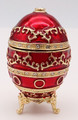 Egg with Golden Ornament - Red | Faberge Style Egg