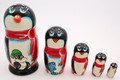 Penguin Matryoshka w/ 3D Beak | Alaska Theme Matryoshka Nesting Doll