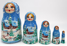 Snow Maiden with Rabbits | Matryoshka / Nevalashka Doll