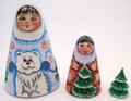 Alaska Matryoshka with Polar Bear Cub | Alaska Theme Matryoshka Nesting Doll