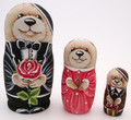 Bear Bride and Groom 3 Piece Matryoshka | Alaska Theme Matryoshka Nesting Doll