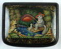 Fishing Buddies by Yevgenii Krasnov | Palekh Lacquer Box