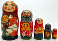 Kolobok - Little Round Bun  | Fine Art Matryoshka Nesting Doll