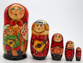 Village Balalaika Musicians  | Fine Art Matryoshka Nesting Doll