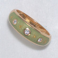 F1899 Pale Green with Diamonds | Faberge Ring